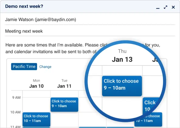 Eliminate back and for with Suggest Times